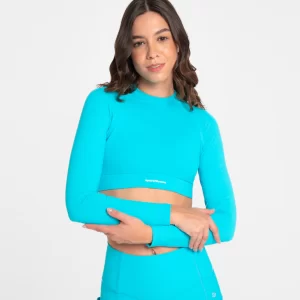 Top Manga Larga Snoop Azul Cielo