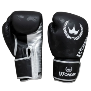 Guantes De Boxeo Wonder Negro - Plata