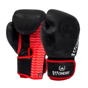 Guantes De Boxeo Wonder Negro - Rojo