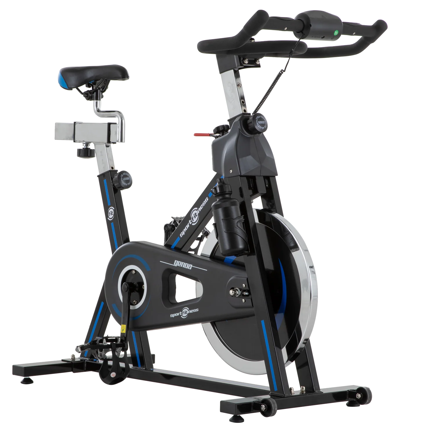 Bicicleta Spinning Genoa Negro Azul